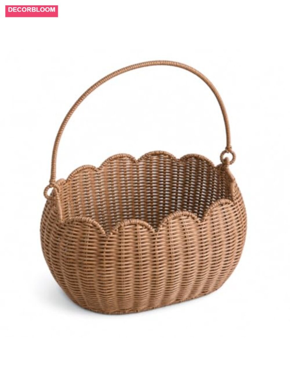 Handwoven Wicker Picnic Basket Garden Harvest Basket with Handles